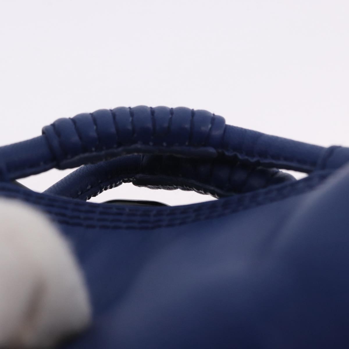LOEWE Nappa Aire Coin Purse Leather Blue Auth 202034V