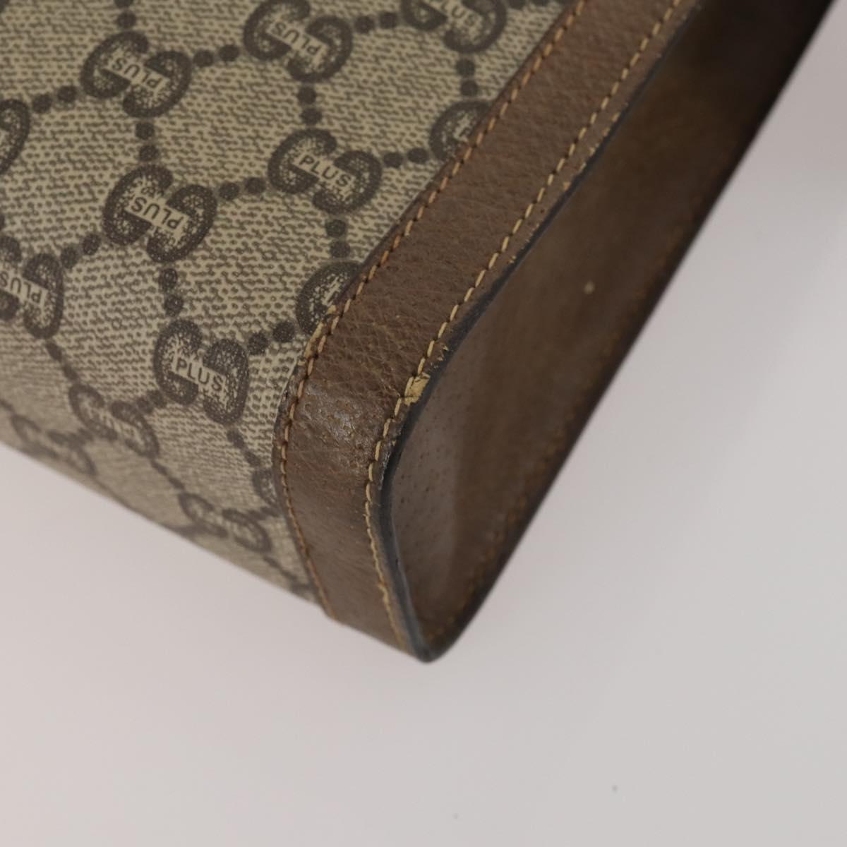 GUCCI GG Supreme GG Plus Supreme Web Sherry Line Bag PVC 2 Set Beige Auth 202042