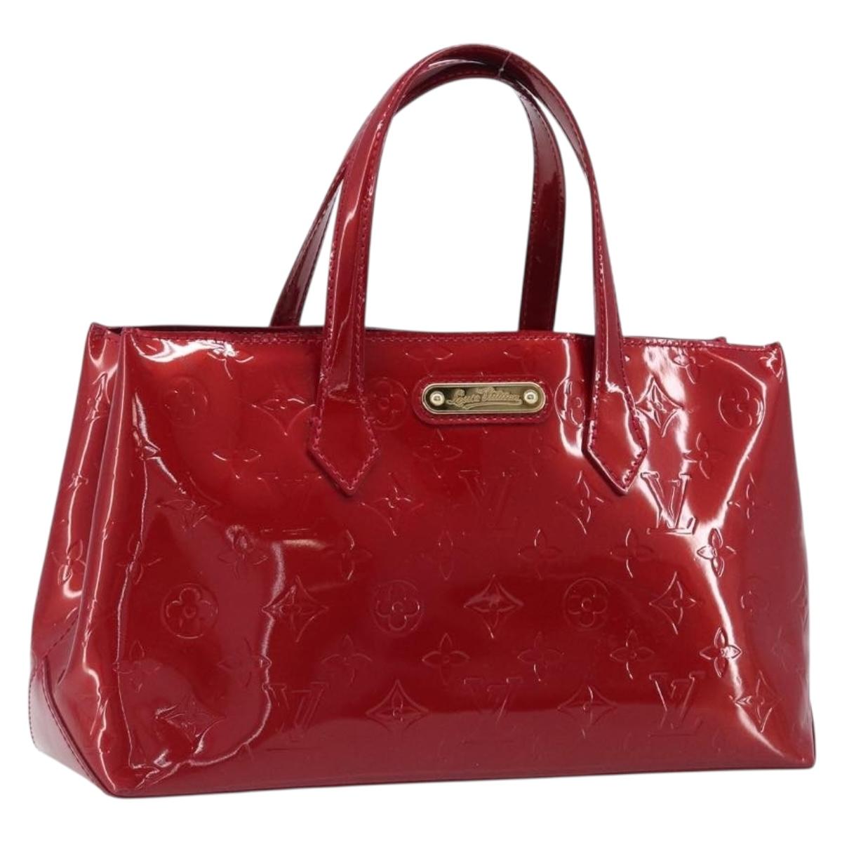 LOUIS VUITTON Monogram Vernis Wilshire PM Pomme D'amour M93642 LV Auth 202053A