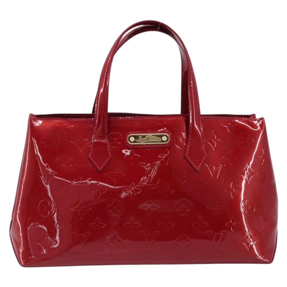 LOUIS VUITTON Monogram Vernis Wilshire PM Pomme D'amour M93642 LV Auth 202053A
