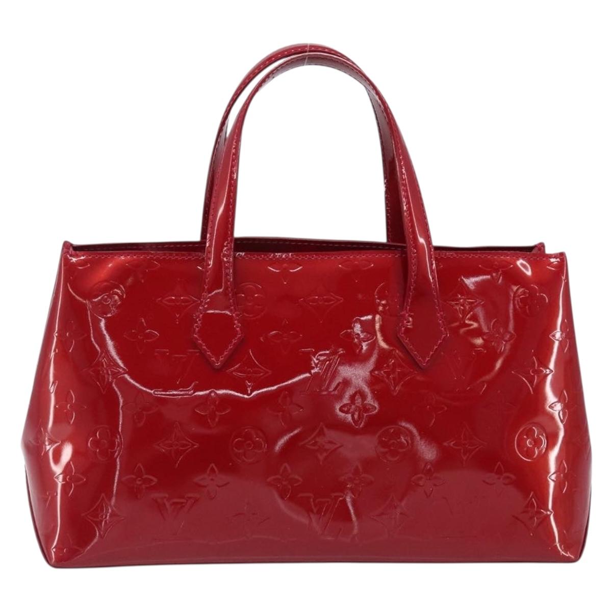 LOUIS VUITTON Monogram Vernis Wilshire PM Pomme D'amour M93642 LV Auth 202053A