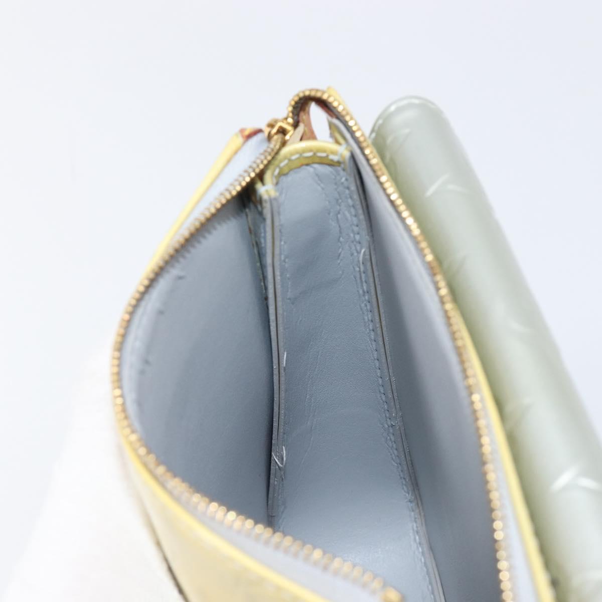LOUIS VUITTON Monogram Vernis Motto Accessory Pouch Gris M91030 LV Auth 202054