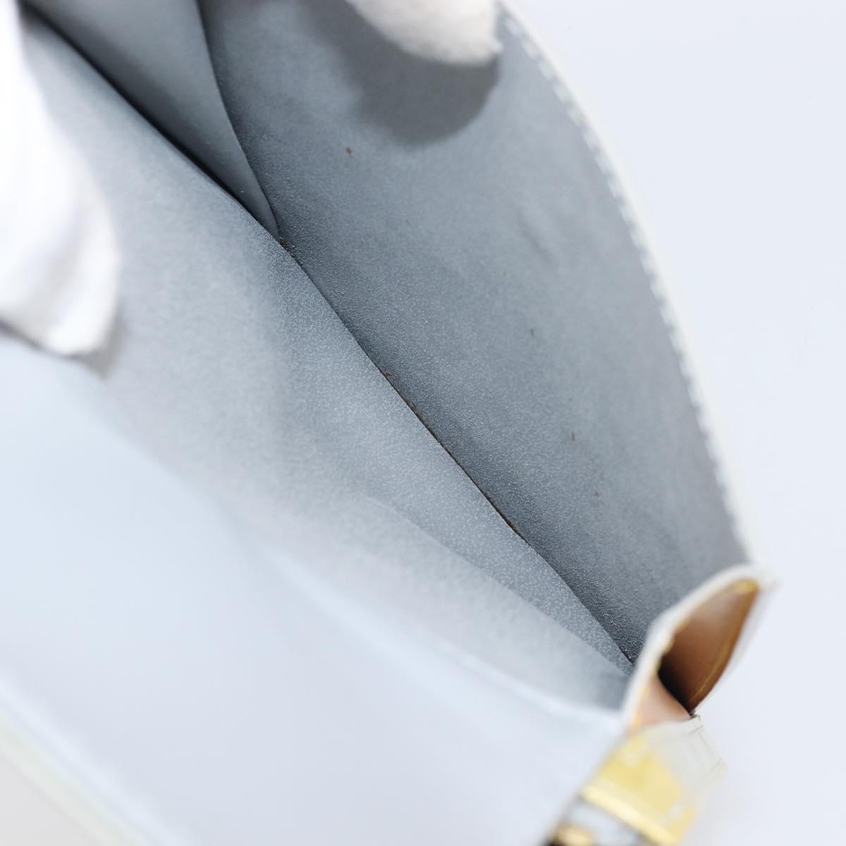 LOUIS VUITTON Monogram Vernis Motto Accessory Pouch Gris M91030 LV Auth 202054