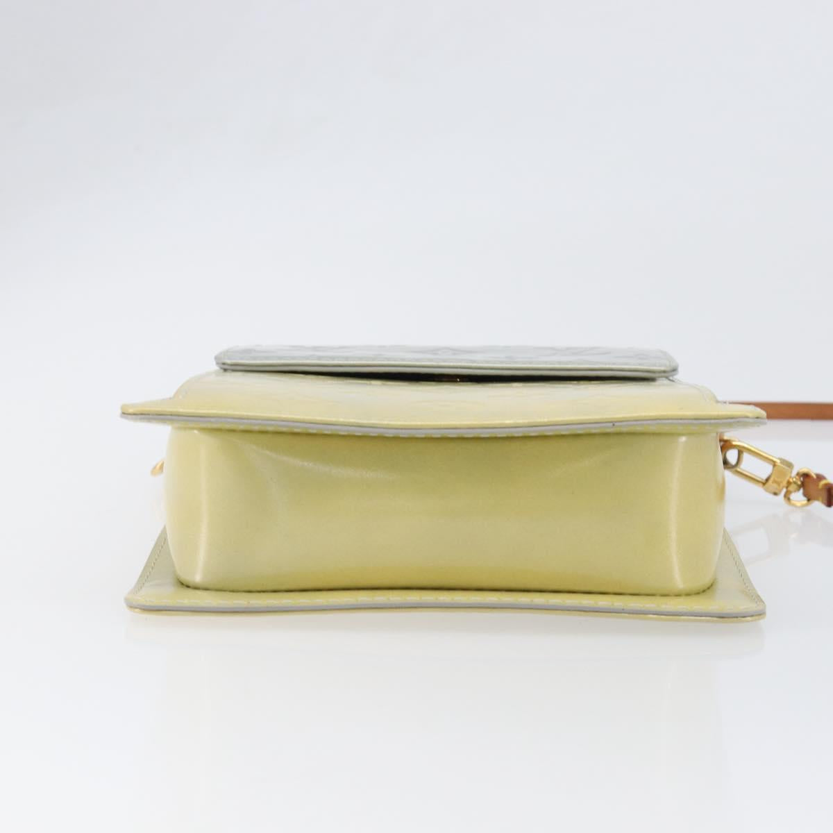 LOUIS VUITTON Monogram Vernis Motto Accessory Pouch Gris M91030 LV Auth 202054