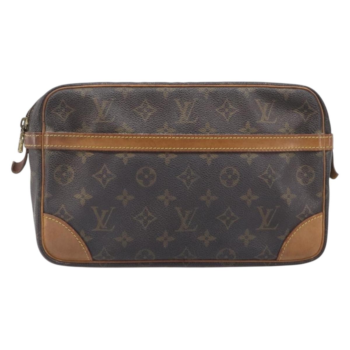 LOUIS VUITTON Monogram Compiegne 28 Clutch Bag M51845 LV Auth 202058