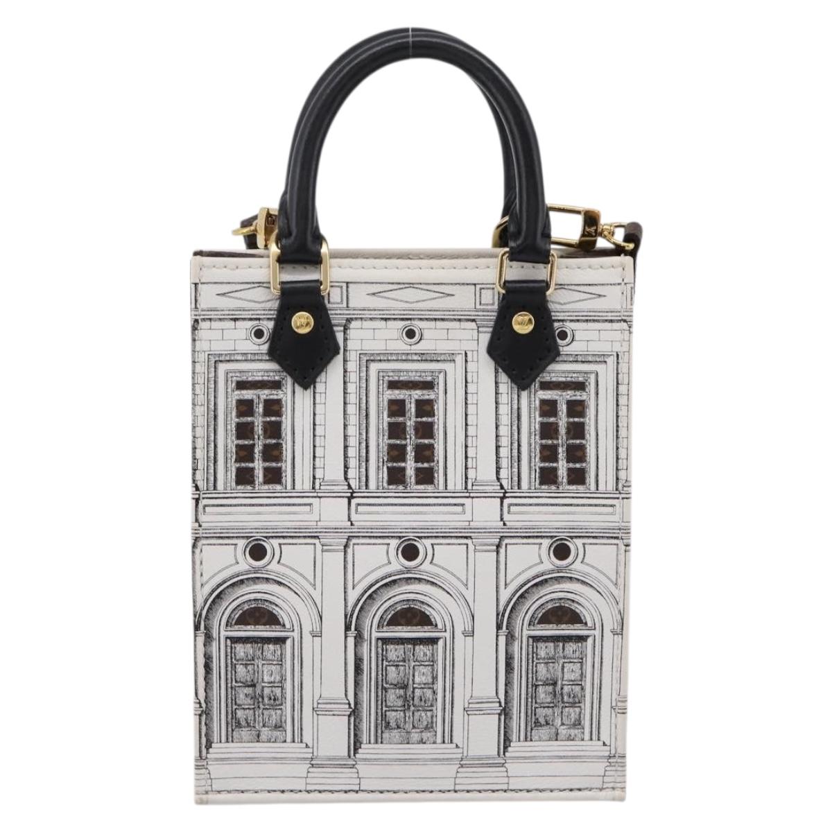 LOUIS VUITTON Monogram Fornasetti Petit Sac Plat Bag M80991 LV Auth 202068SAM