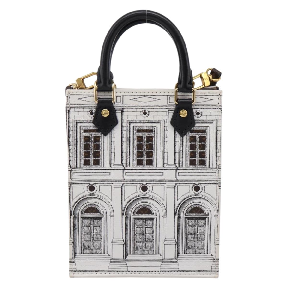 LOUIS VUITTON Monogram Fornasetti Petit Sac Plat Bag M80991 LV Auth 202068SAM