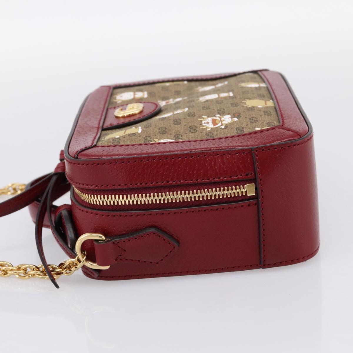GUCCI Micro GG Supreme Doraemon Collaboration Bag PVC Beige 655596 Auth 202069M