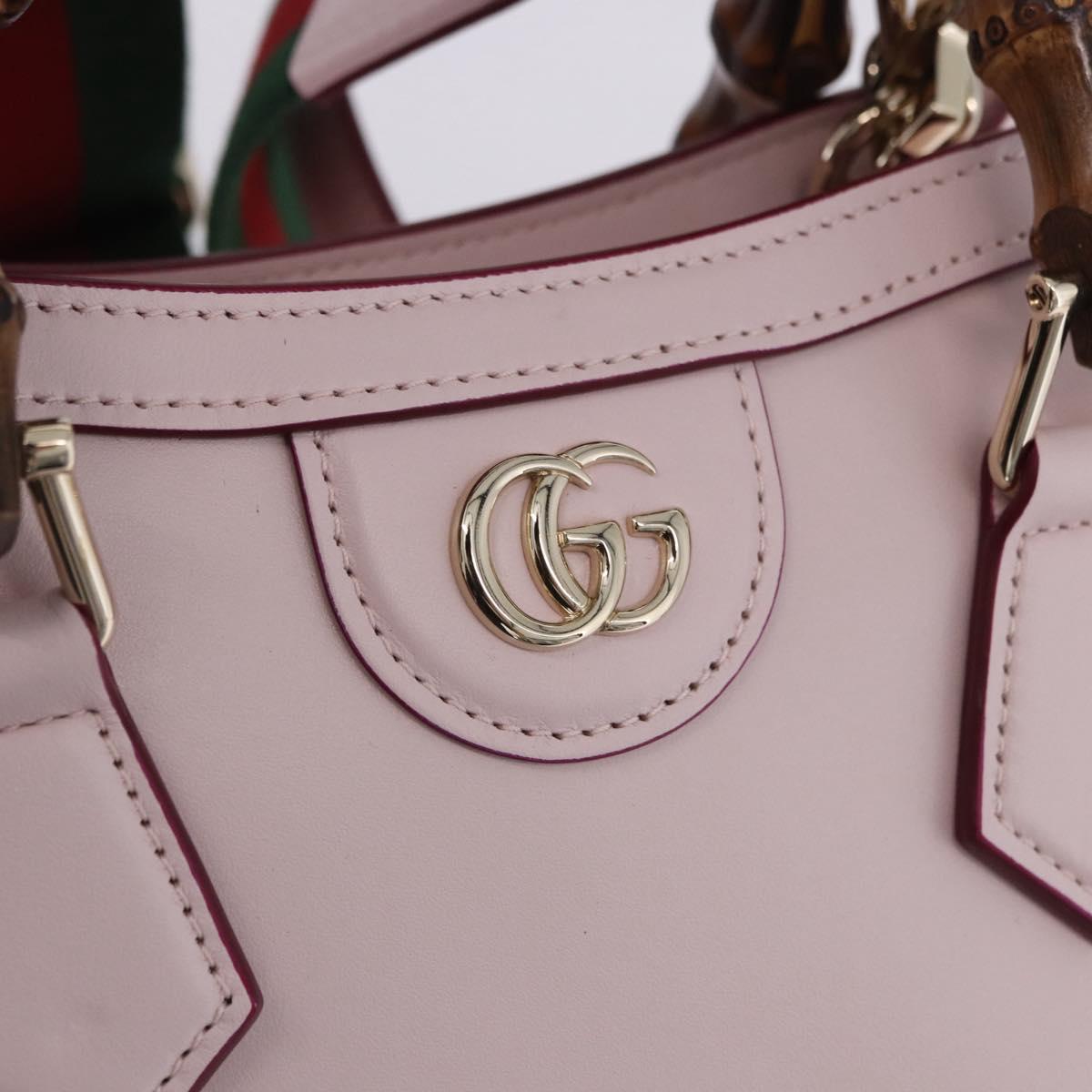 GUCCI Yuko Higuchi Bamboo Diana Small Tote Bag 3way Pink 841488 Auth 202070SM