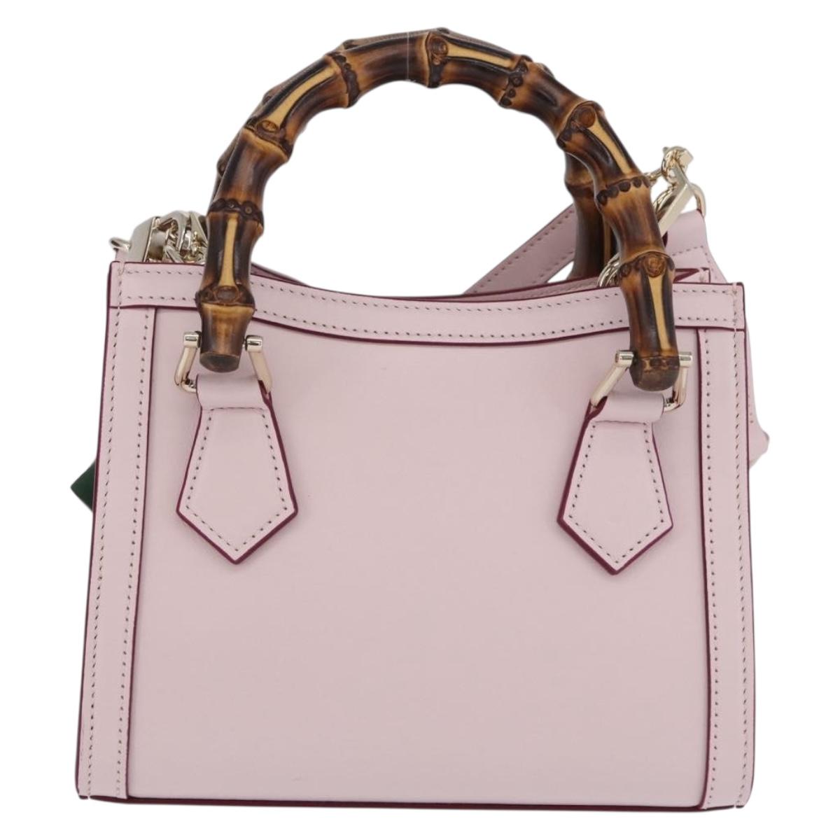 GUCCI Yuko Higuchi Bamboo Diana Small Tote Bag 3way Pink 841488 Auth 202070SM