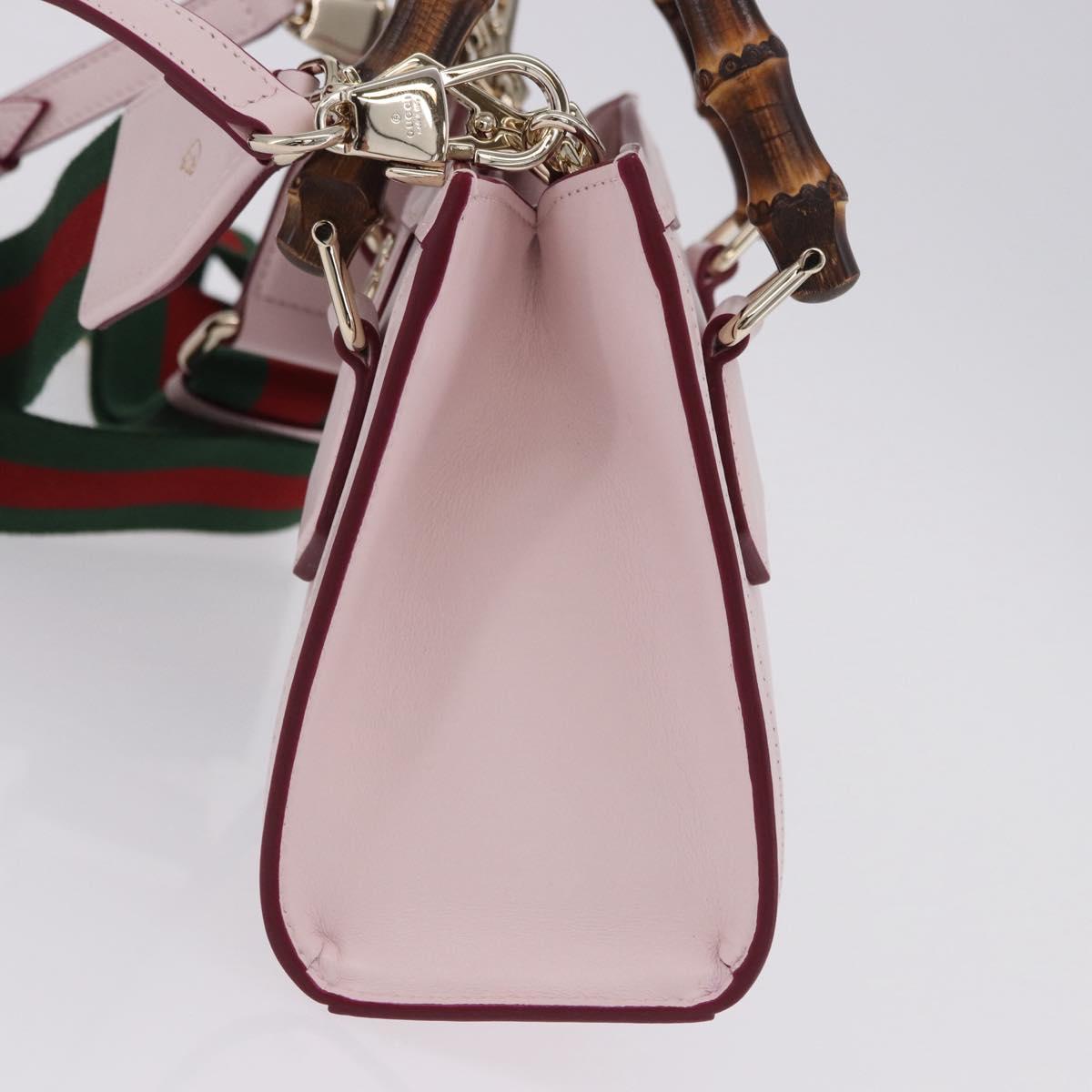 GUCCI Yuko Higuchi Bamboo Diana Small Tote Bag 3way Pink 841488 Auth 202070SM