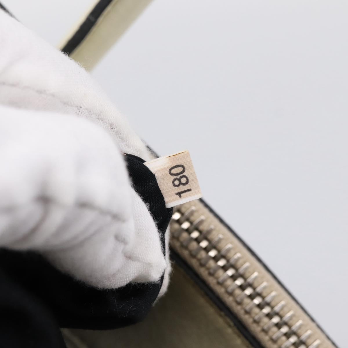 Miu Miu Vitellolux Hand Bag Leather 2way Black White Auth 202079V