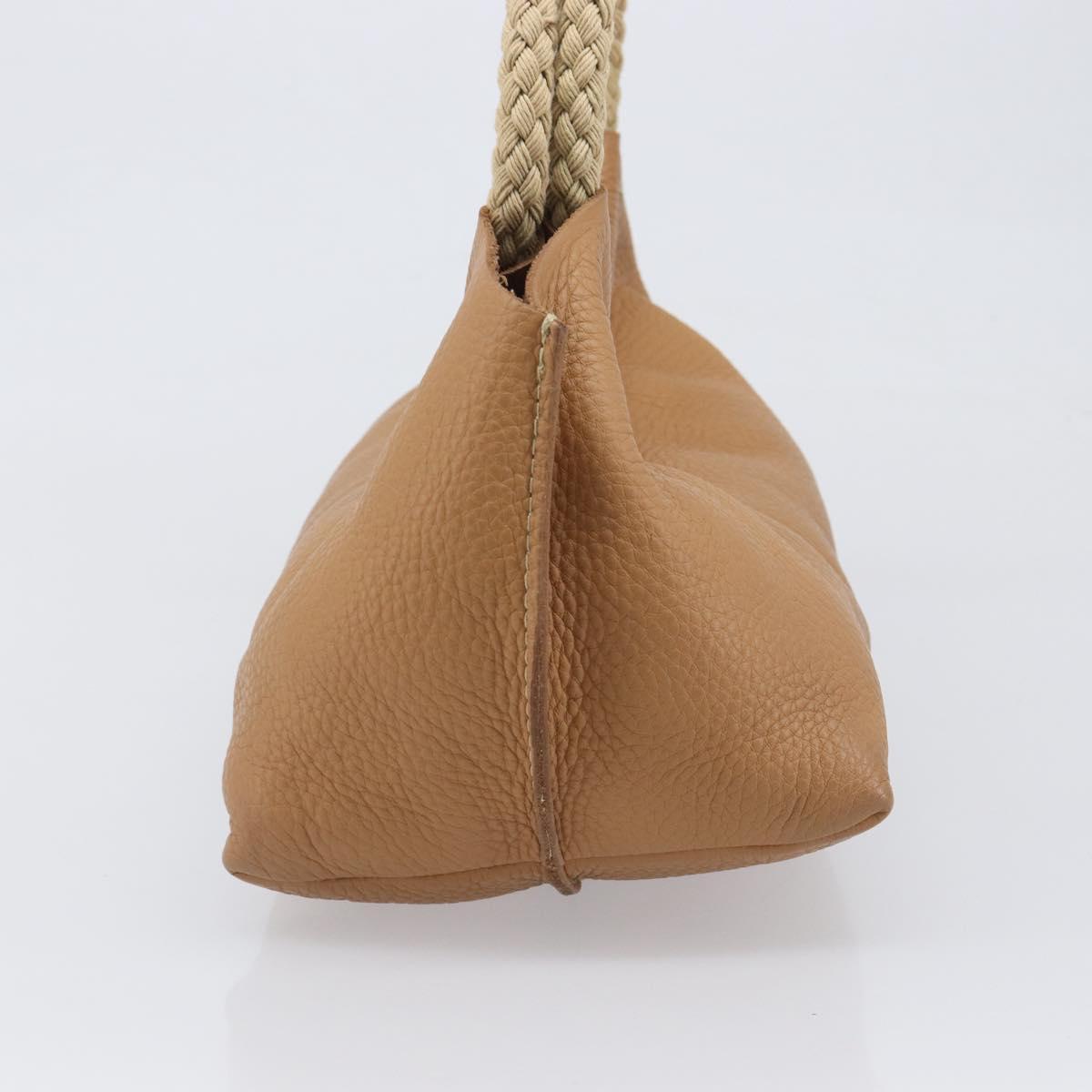 Miu Miu Tote Bag Leather Brown Beige Auth 202080V