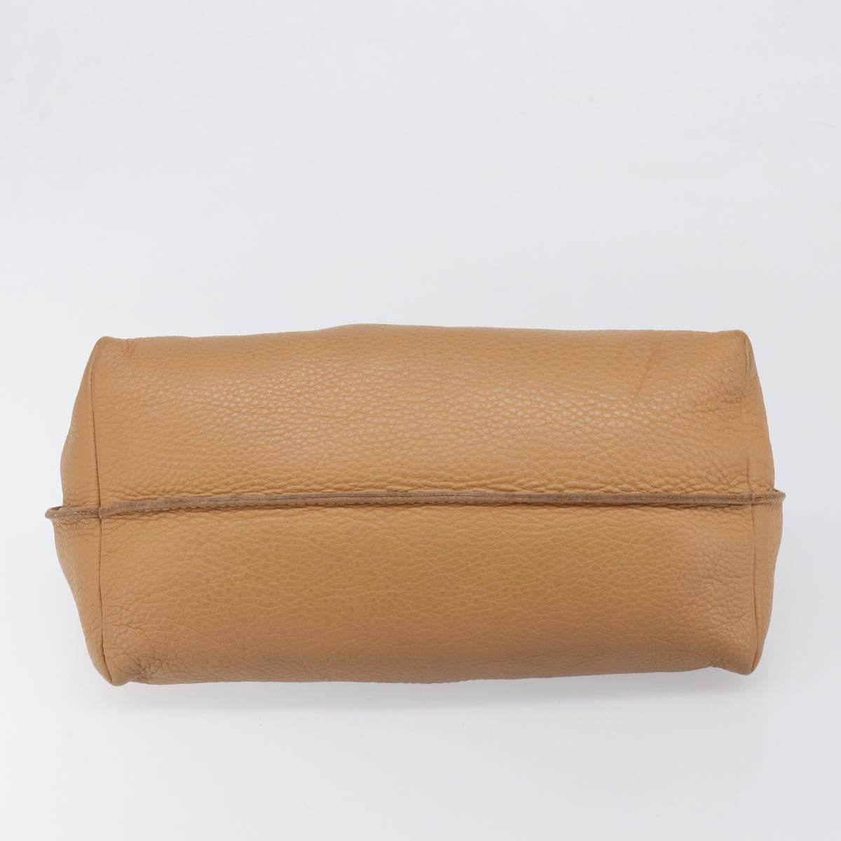 Miu Miu Tote Bag Leather Brown Beige Auth 202080V