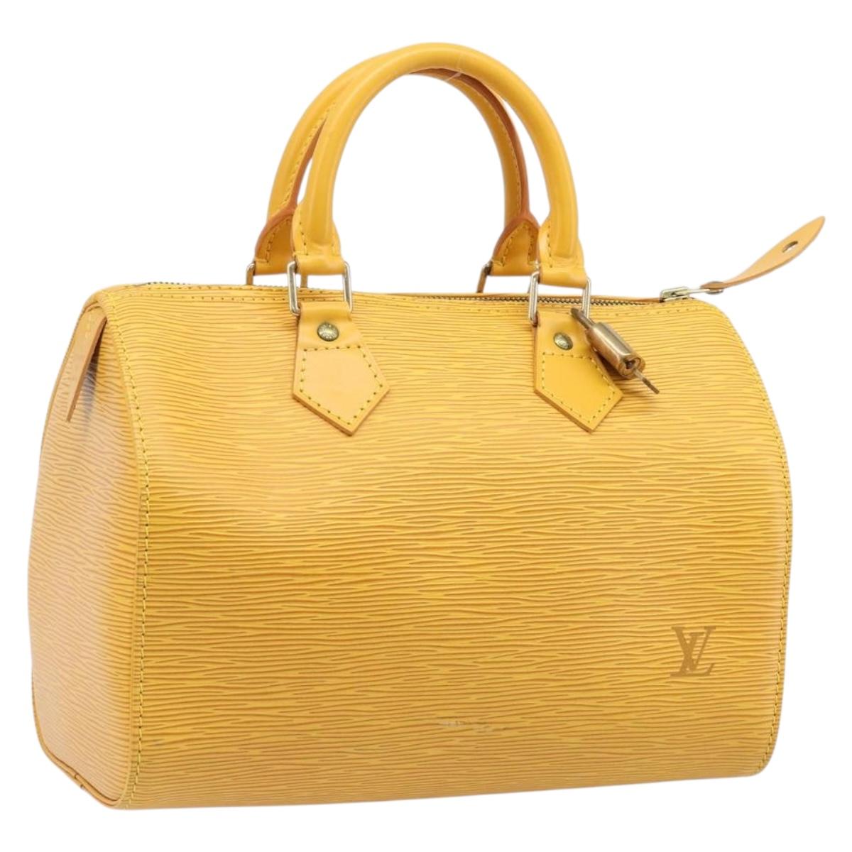 LOUIS VUITTON Epi Speedy 25 Hand Bag Tassili Yellow M43019 LV Auth 202095V