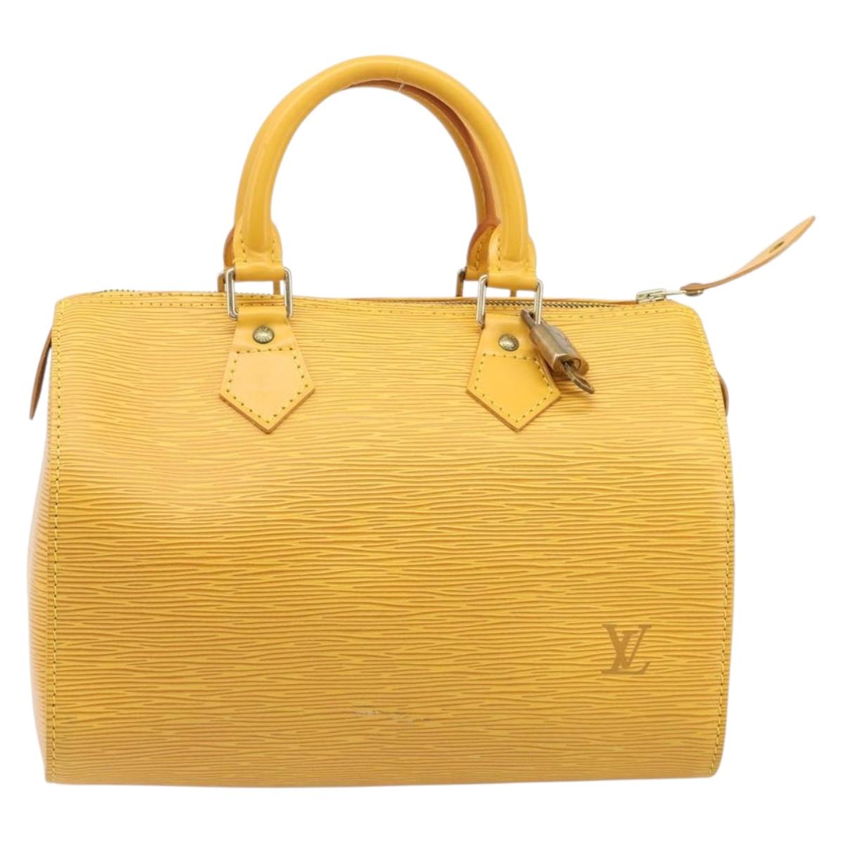 LOUIS VUITTON Epi Speedy 25 Hand Bag Tassili Yellow M43019 LV Auth 202095V