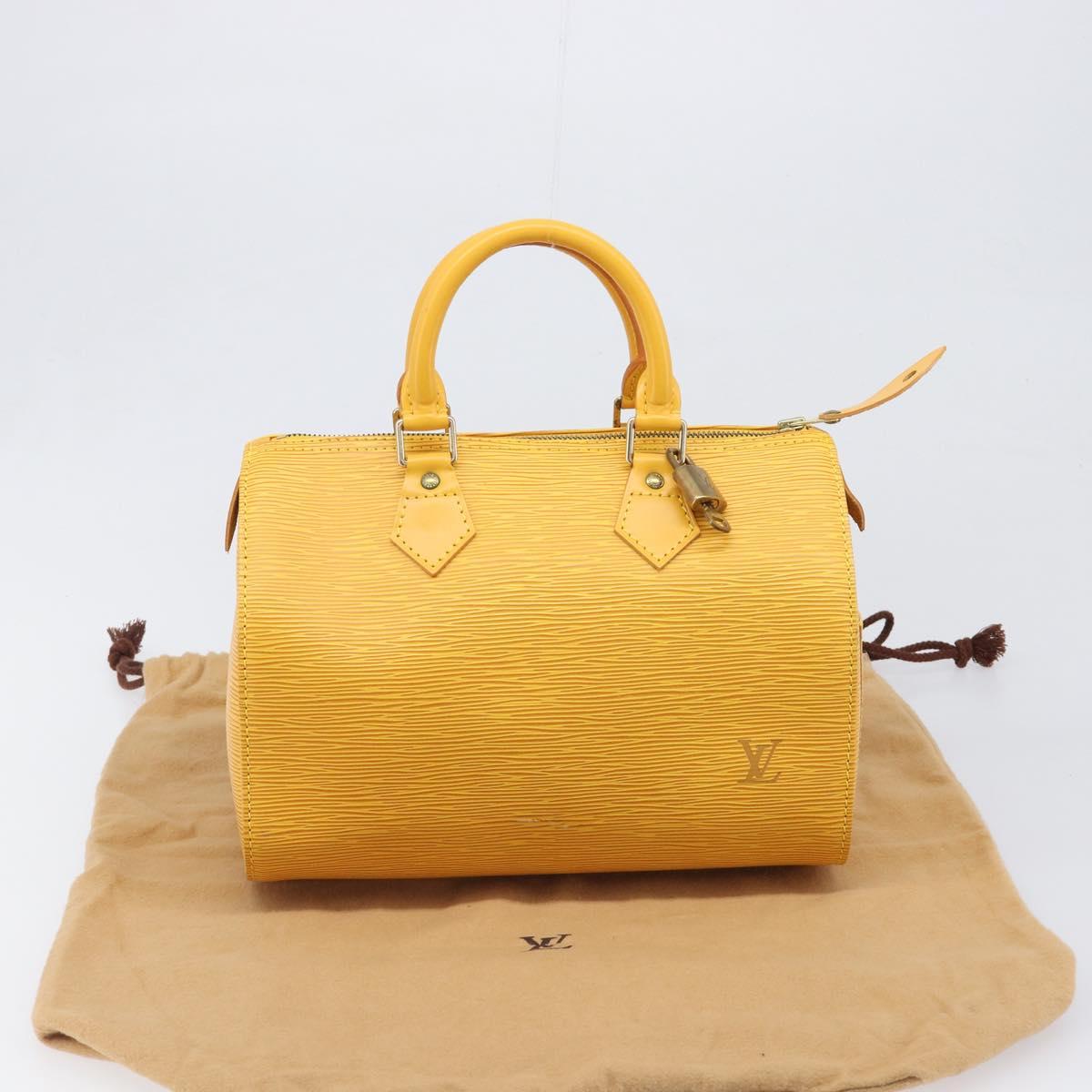 LOUIS VUITTON Epi Speedy 25 Hand Bag Tassili Yellow M43019 LV Auth 202095V
