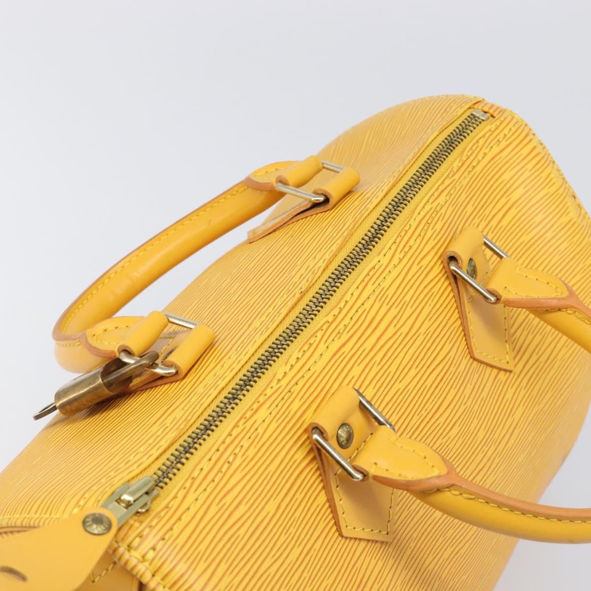 LOUIS VUITTON Epi Speedy 25 Hand Bag Tassili Yellow M43019 LV Auth 202095V