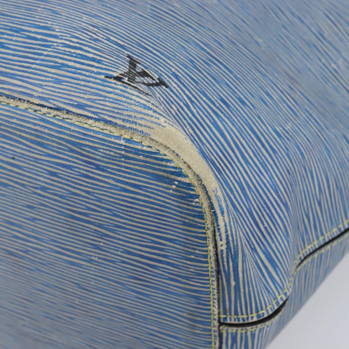 LOUIS VUITTON Epi Denim Neverfull MM Tote Bag Blue M51053 LV Auth 202097