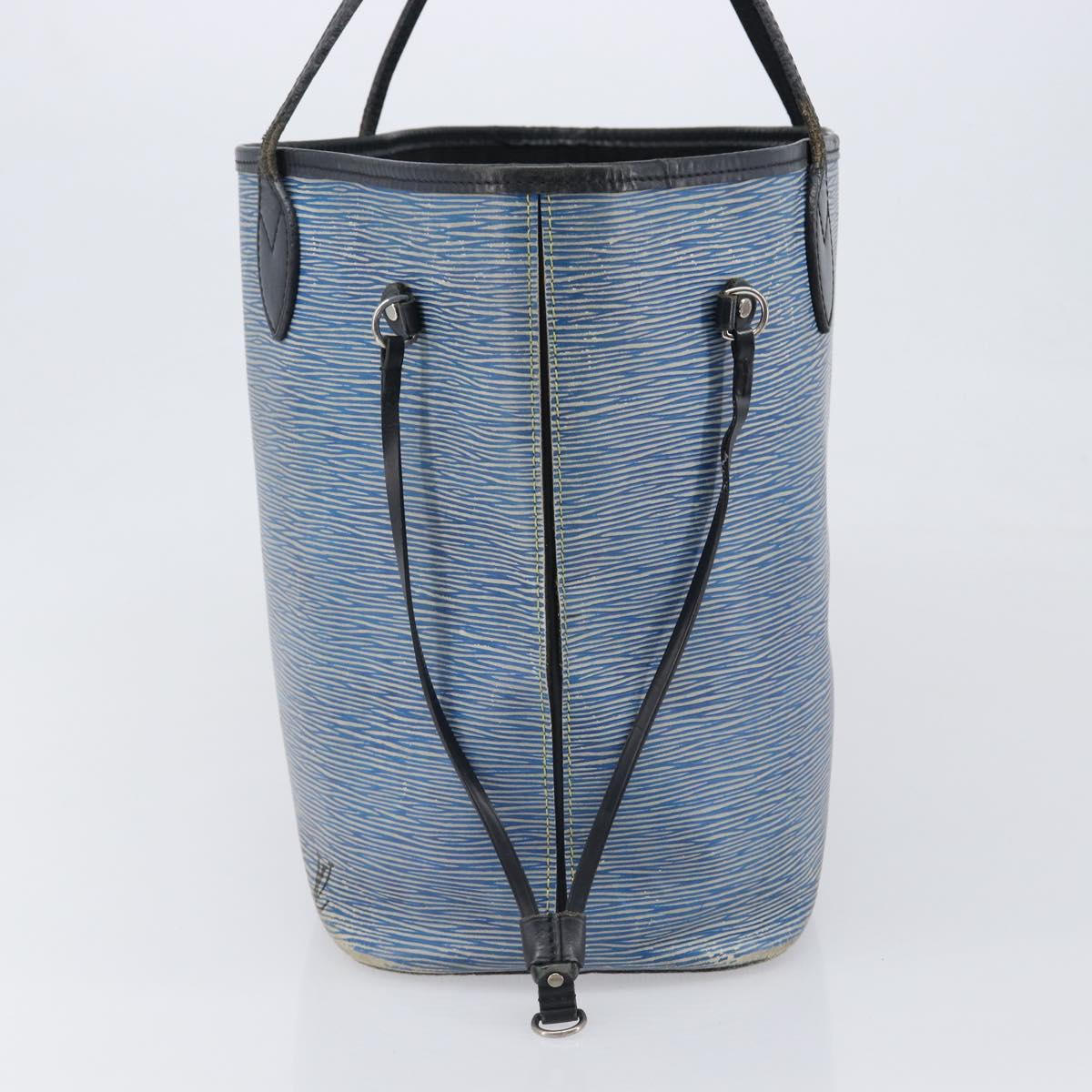 LOUIS VUITTON Epi Denim Neverfull MM Tote Bag Blue M51053 LV Auth 202097