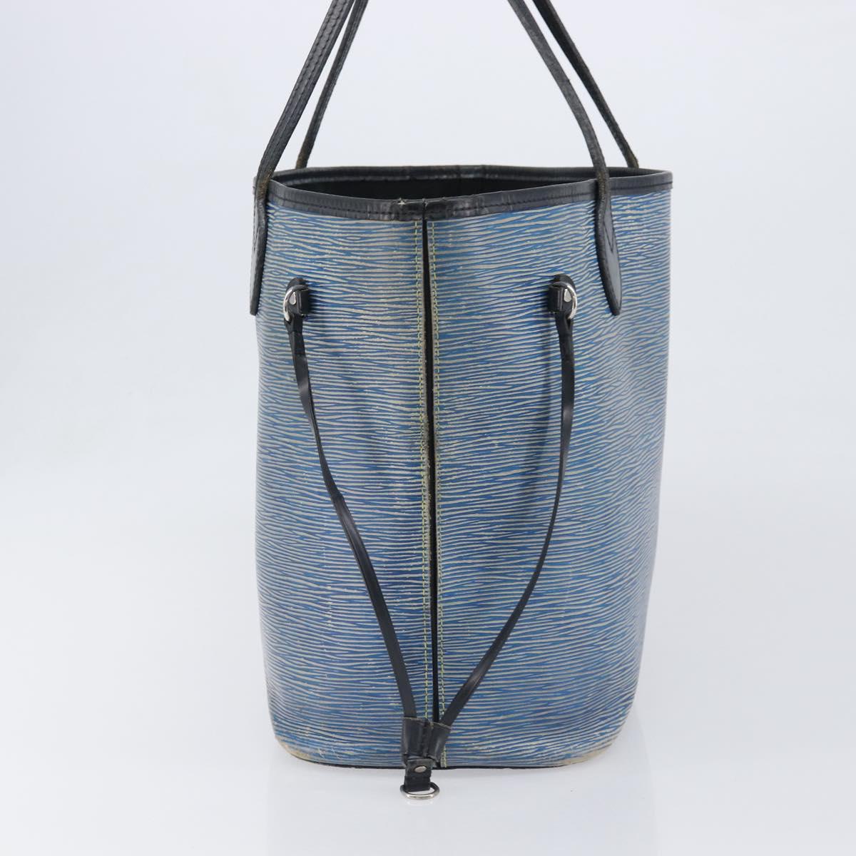 LOUIS VUITTON Epi Denim Neverfull MM Tote Bag Blue M51053 LV Auth 202097
