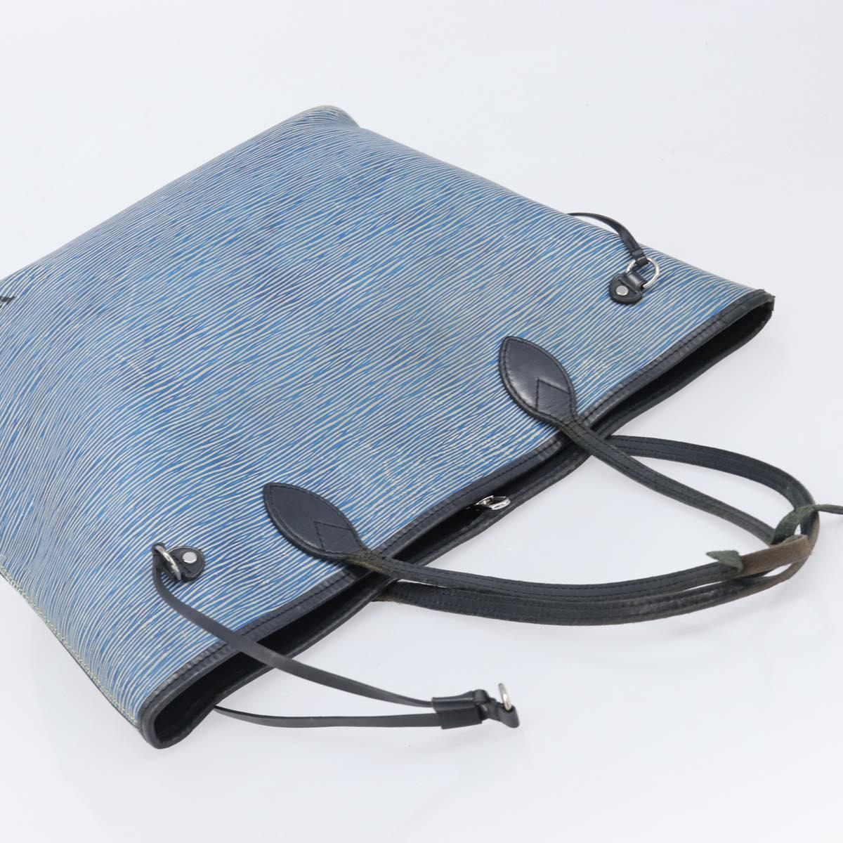 LOUIS VUITTON Epi Denim Neverfull MM Tote Bag Blue M51053 LV Auth 202097