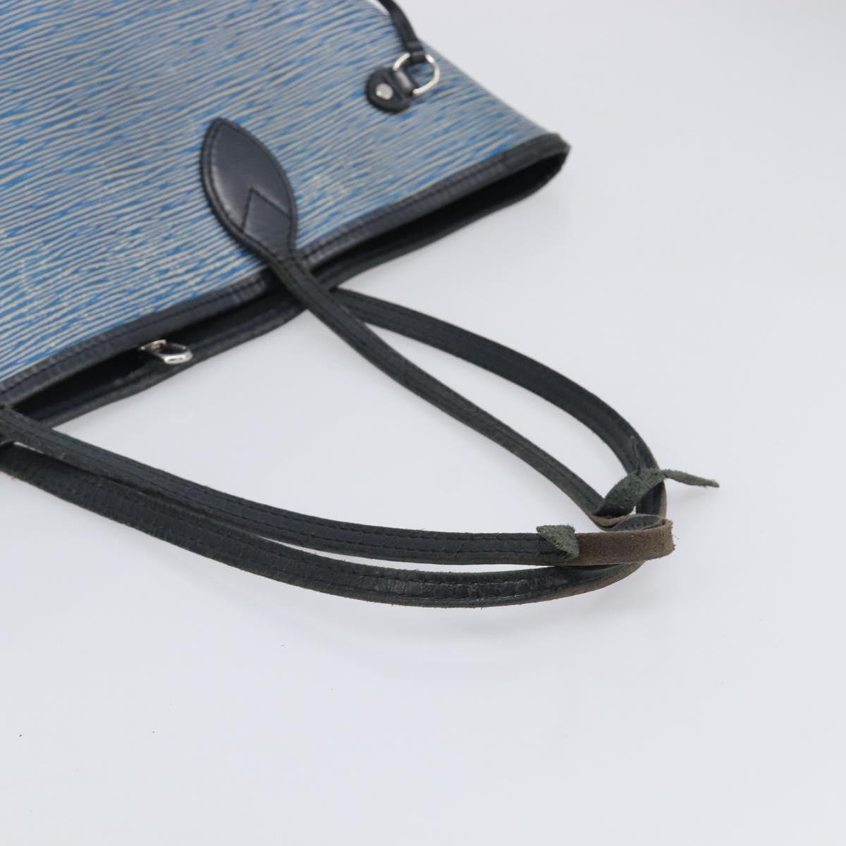 LOUIS VUITTON Epi Denim Neverfull MM Tote Bag Blue M51053 LV Auth 202097