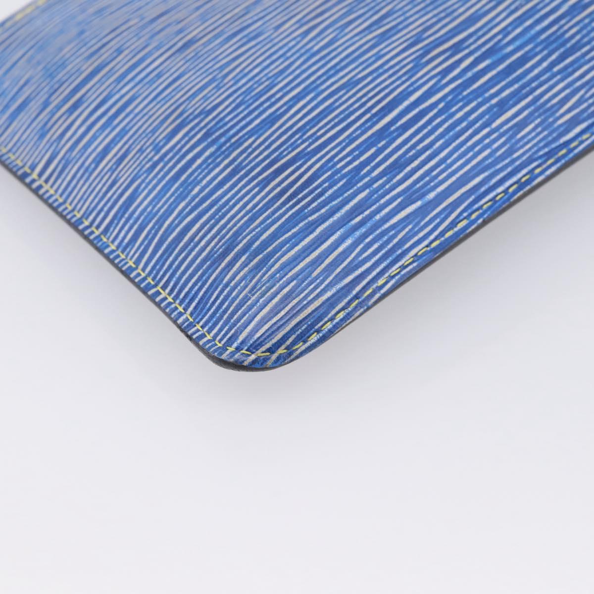 LOUIS VUITTON Epi Denim Neverfull MM Pouch Blue LV Auth 202098A