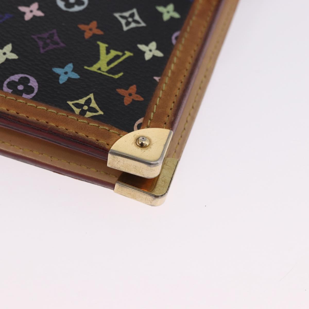 LOUIS VUITTON Monogram Multicolor Agenda GM Cover Black R20893 LV Auth 202101V
