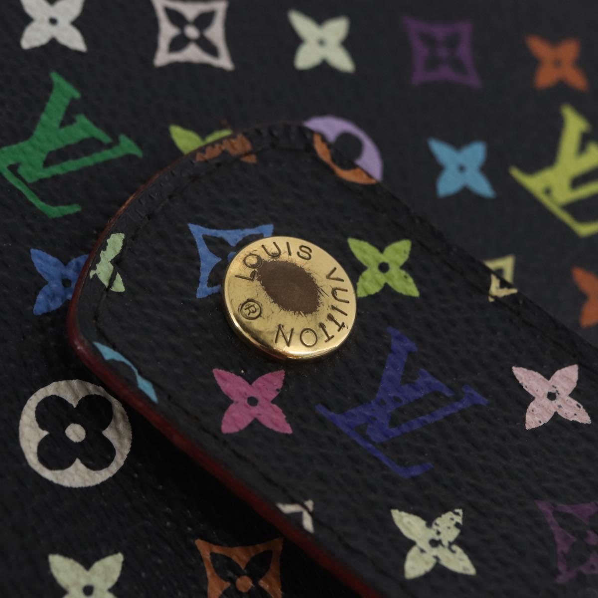 LOUIS VUITTON Monogram Multicolor Agenda GM Cover Black R20893 LV Auth 202101V