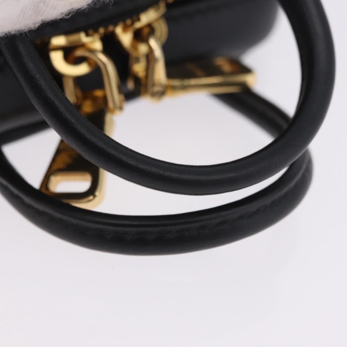 Miu Miu Beau Pouch Leather Black Gold Auth 202103M