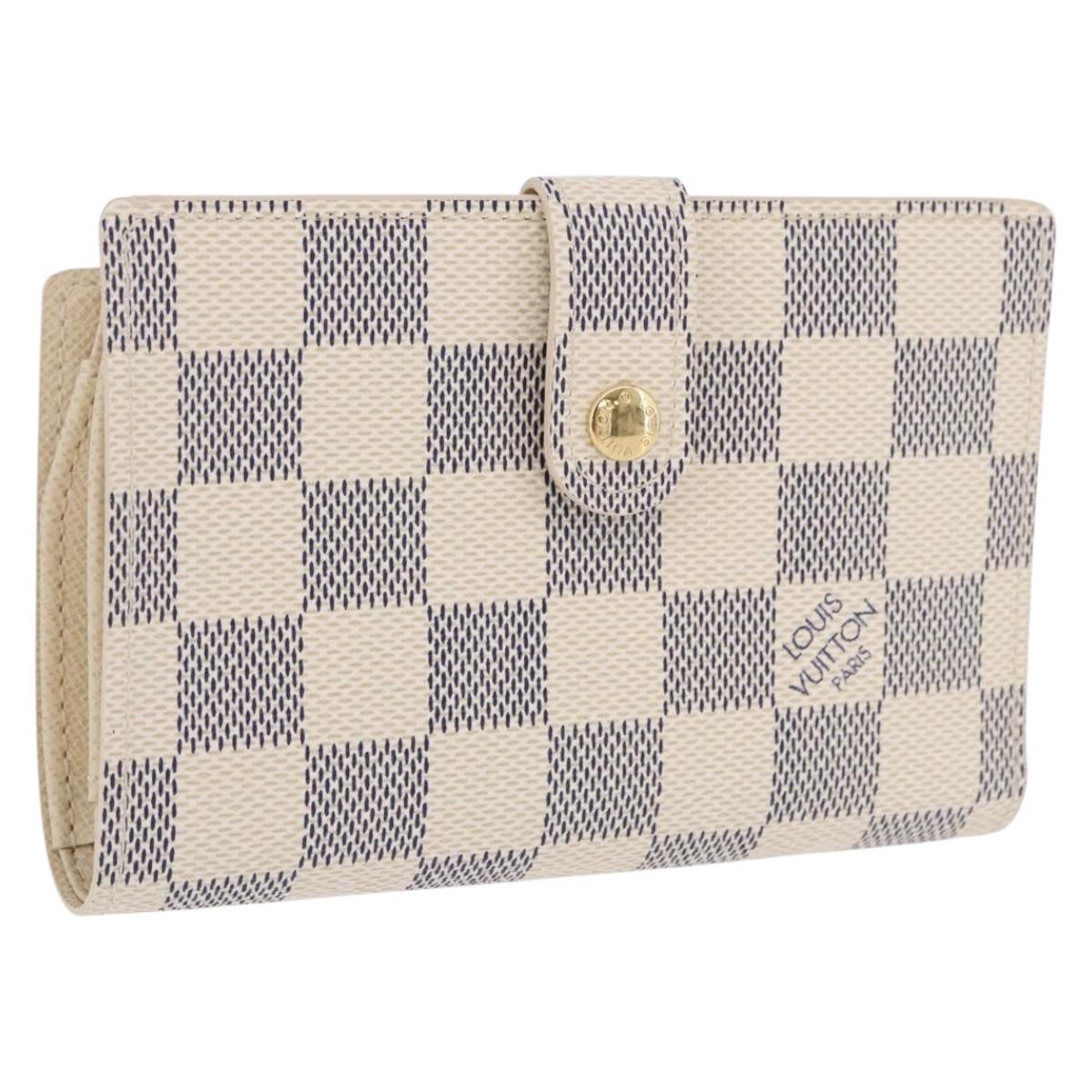 LOUIS VUITTON Damier Azur Portefeuille Viennois Wallet N61676 LV Auth 202105V