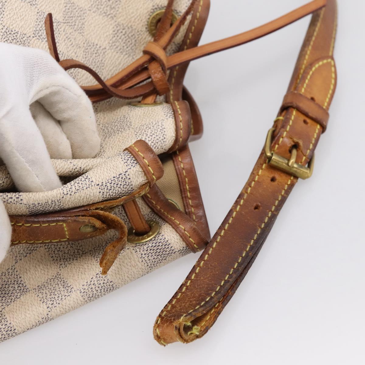 LOUIS VUITTON Damier Azur Noe Shoulder Bag N42222 LV Auth 202115