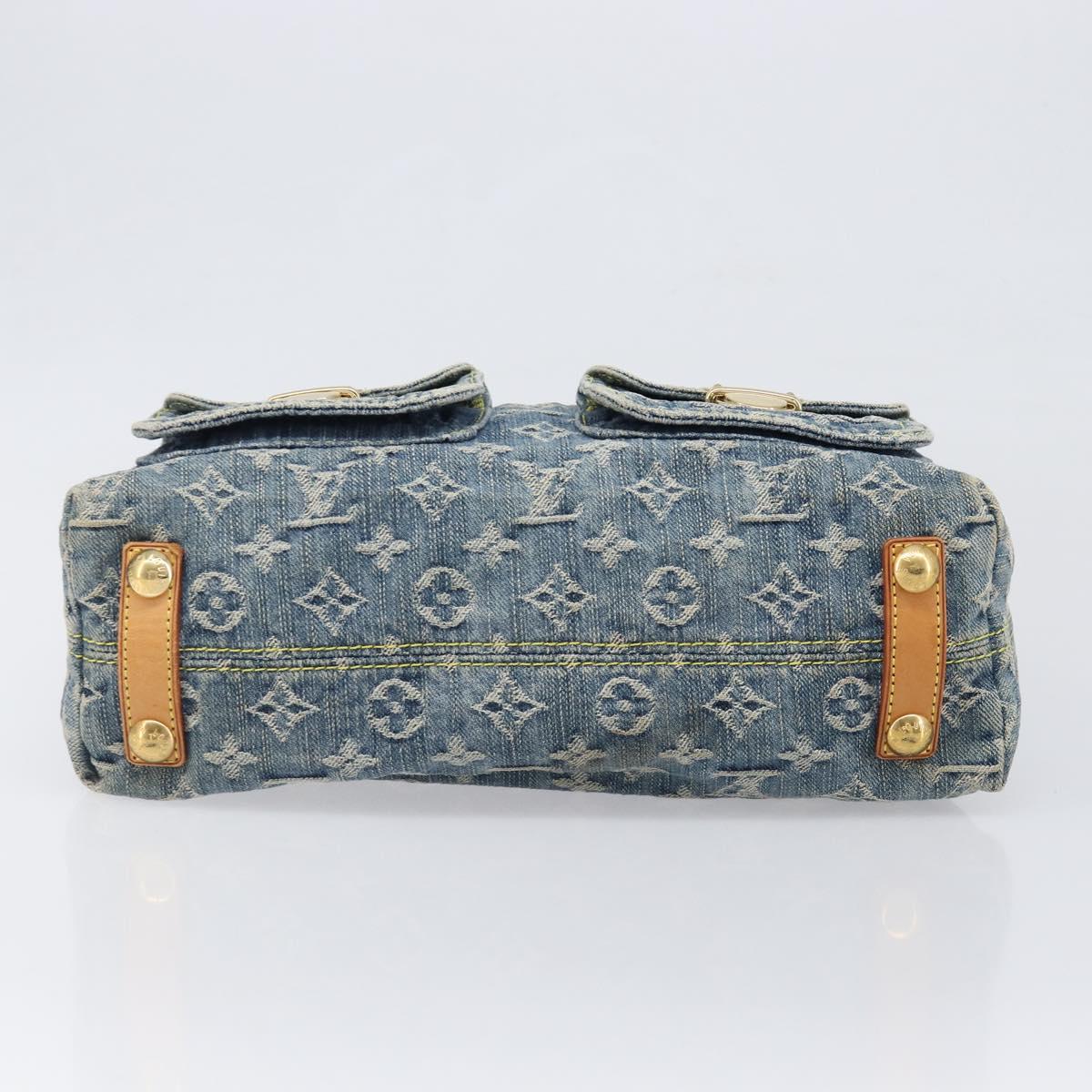 LOUIS VUITTON Monogram Denim Buggy PM Shoulder Bag Blue M95049 LV Auth 202125V