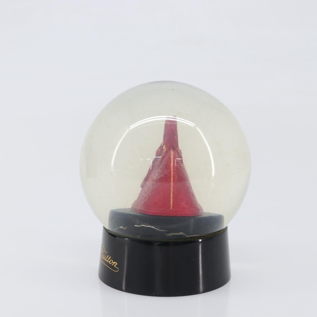 LOUIS VUITTON Alma Snow Globe Glass Red Clear LV Auth 202128