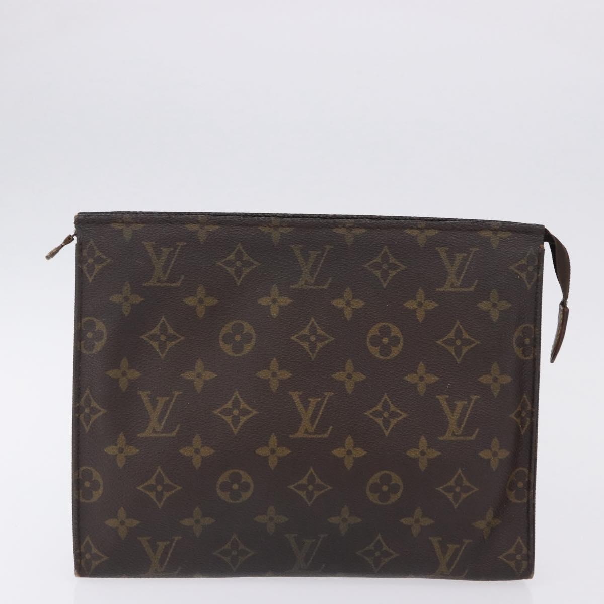 LOUIS VUITTON Monogram Cosmetic Pouch Clutch Bag 3 Set LV Auth 202129