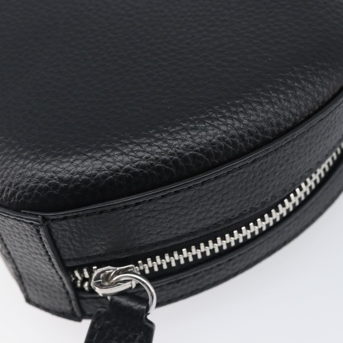 Vivienne Westwood Shoulder Bag Leather Black Silver Auth 202138V