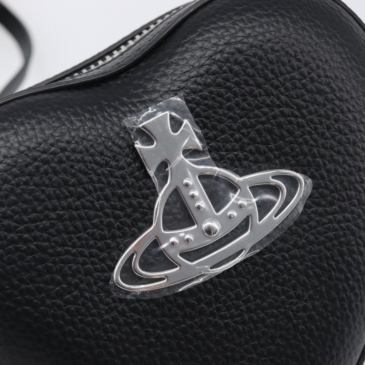 Vivienne Westwood Shoulder Bag Leather Black Silver Auth 202138V