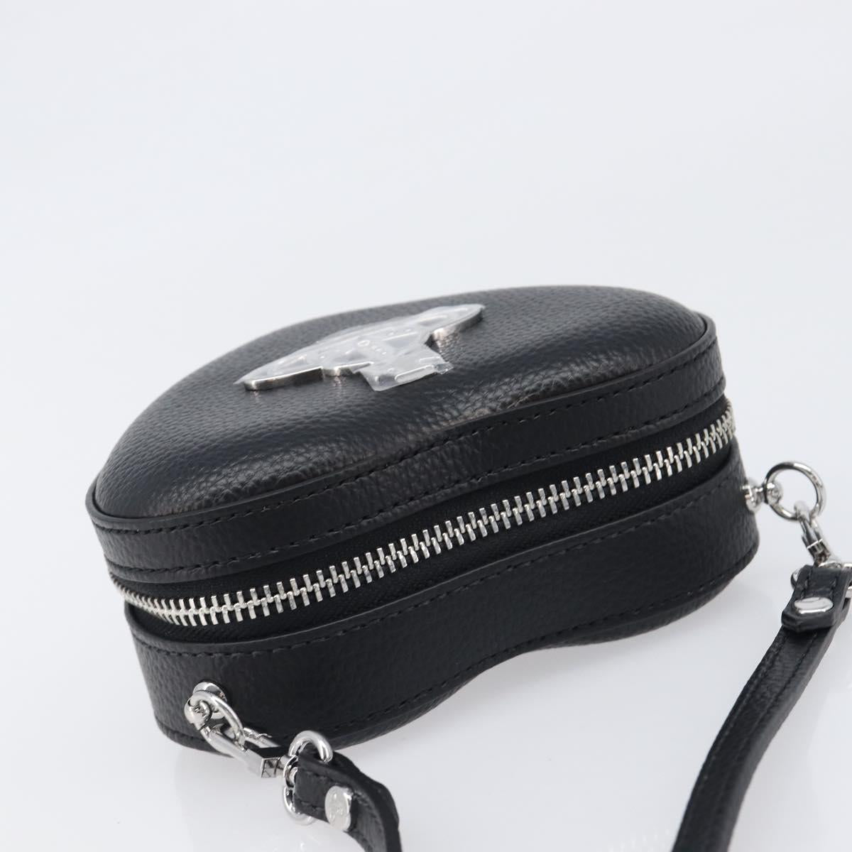 Vivienne Westwood Shoulder Bag Leather Black Silver Auth 202138V