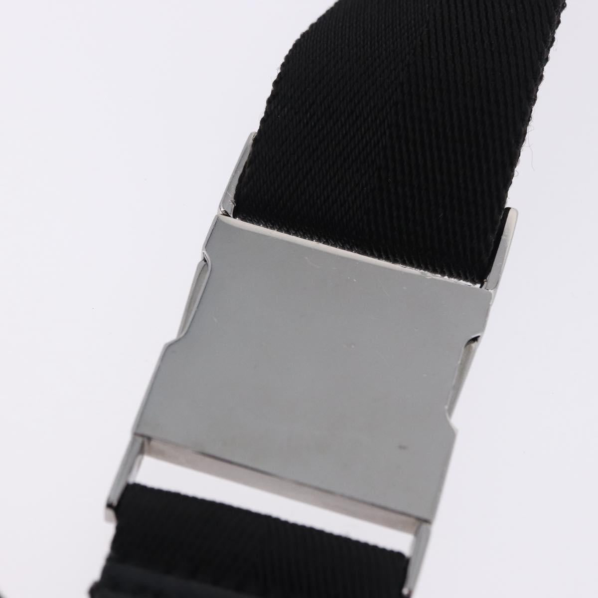 GUCCI GG Canvas Waist Bag Black Silver 28566 Auth 202152