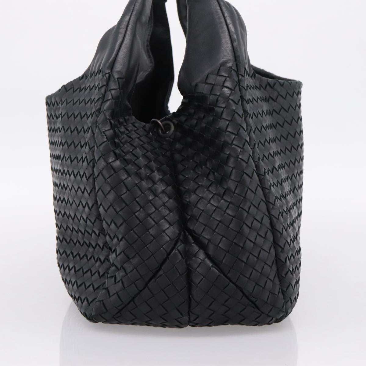 BOTTEGA VENETA INTRECCIATO Tote Bag Leather Black Auth 202154V