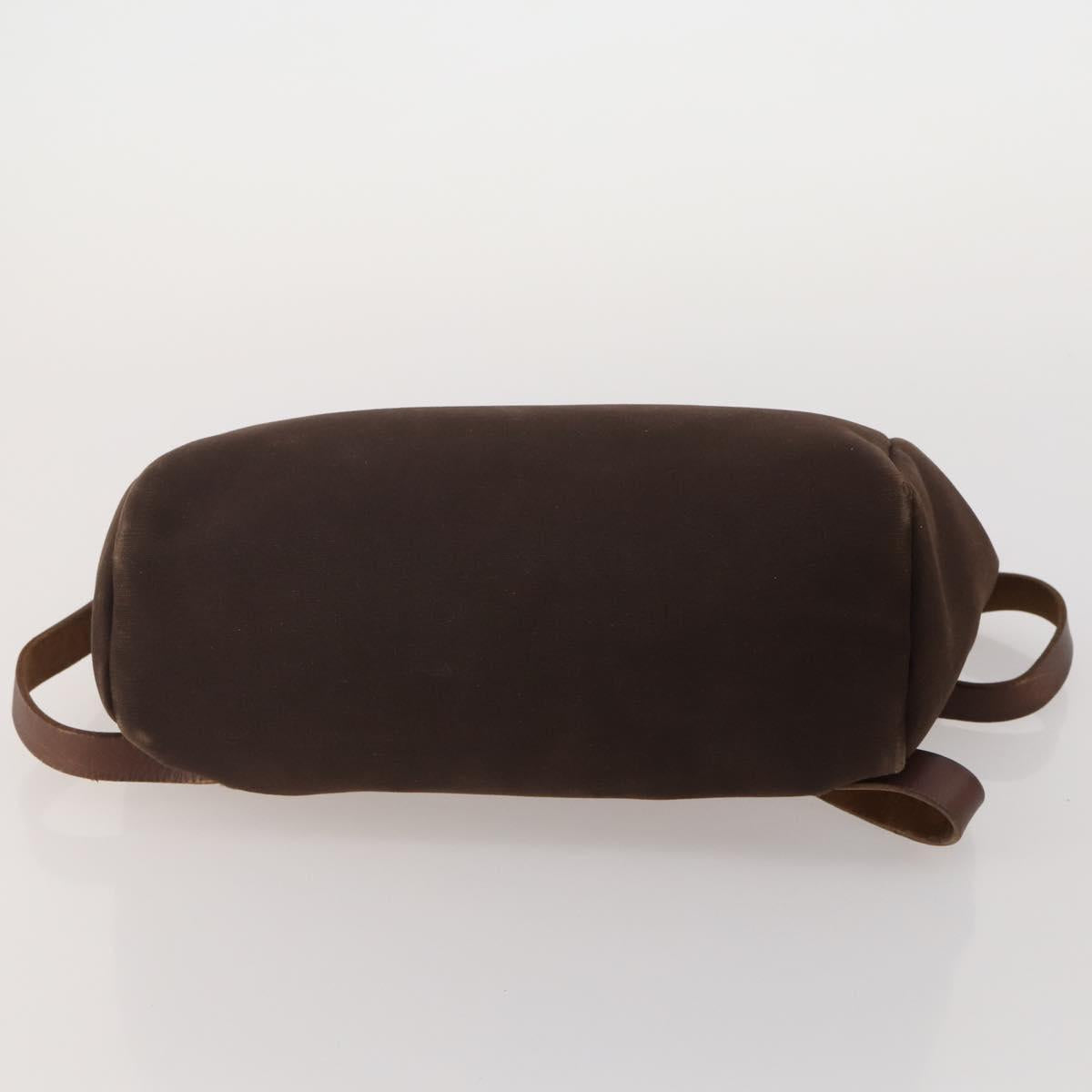 HERMES Herbag Ad Backpack Canvas 2way Brown Gold Tone Auth 202155