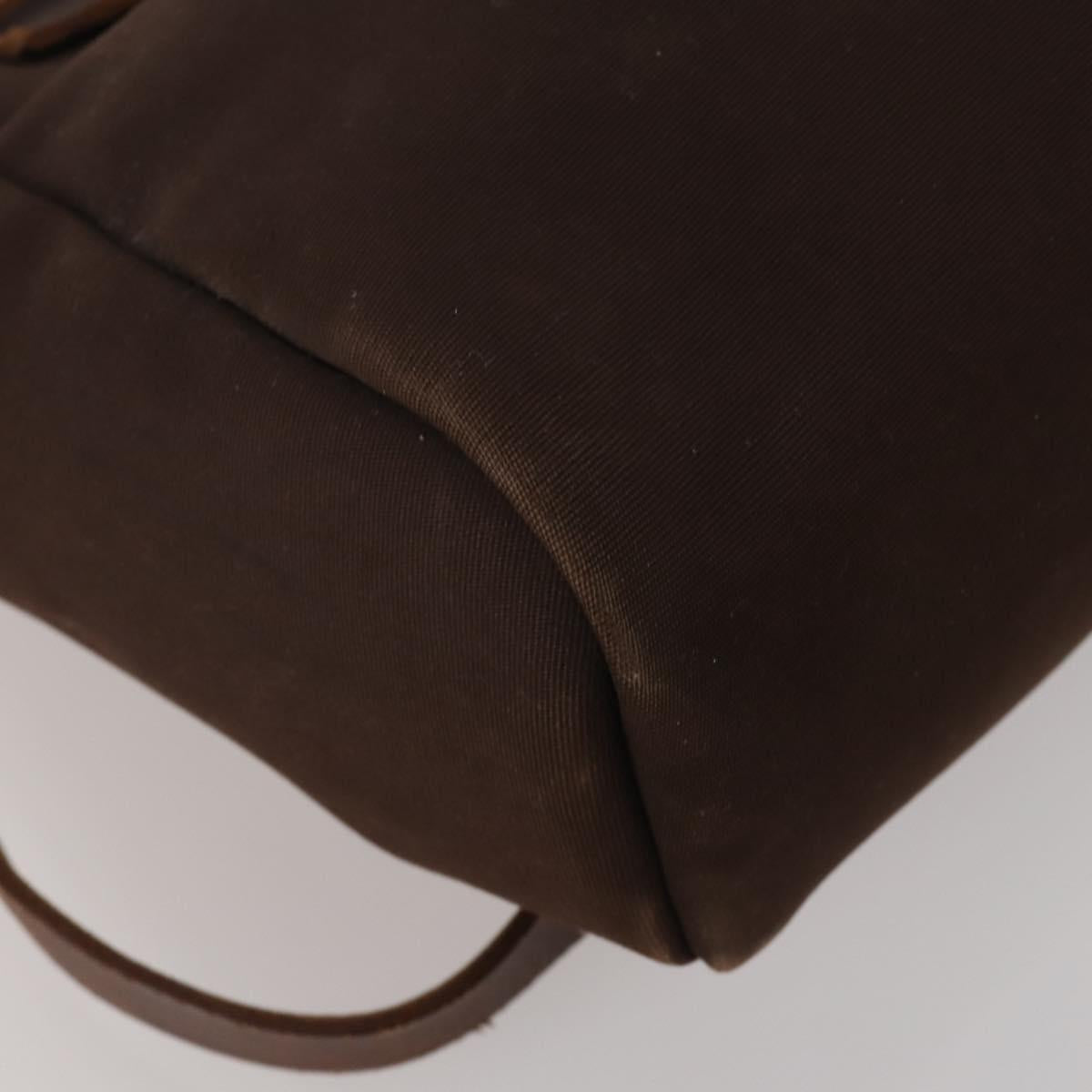 HERMES Herbag Ad Backpack Canvas 2way Brown Gold Tone Auth 202155