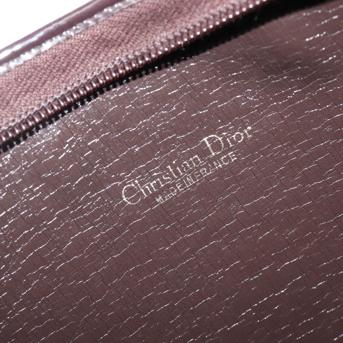 Christian Dior Trotter Canvas Shoulder Bag Brown Gold Auth 202158V