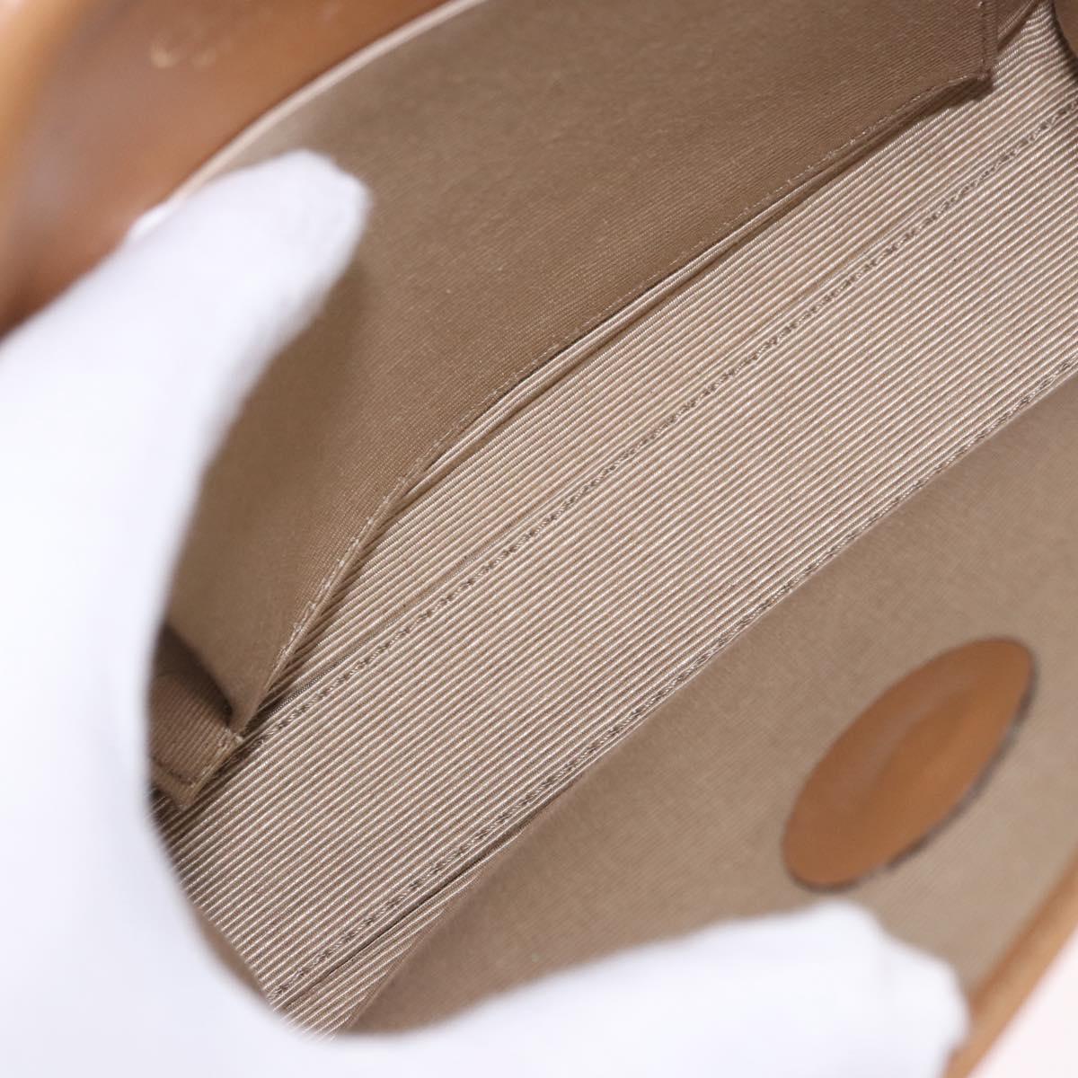 Christian Dior Shoulder Bag Leather Beige Gold Tone Auth 202162A
