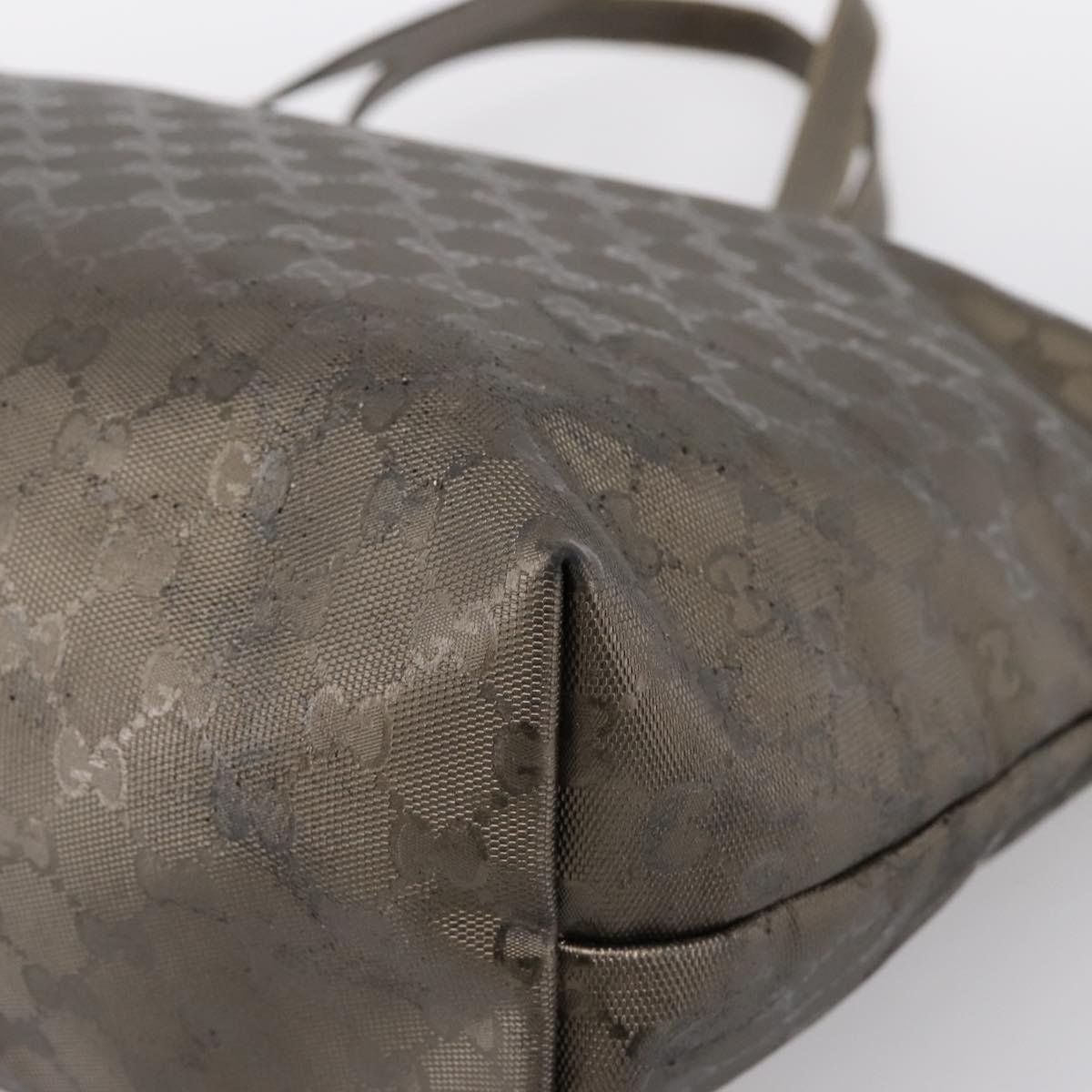 GUCCI GG Implementation Tote Bag PVC Leather Gold 211120 Auth 202165