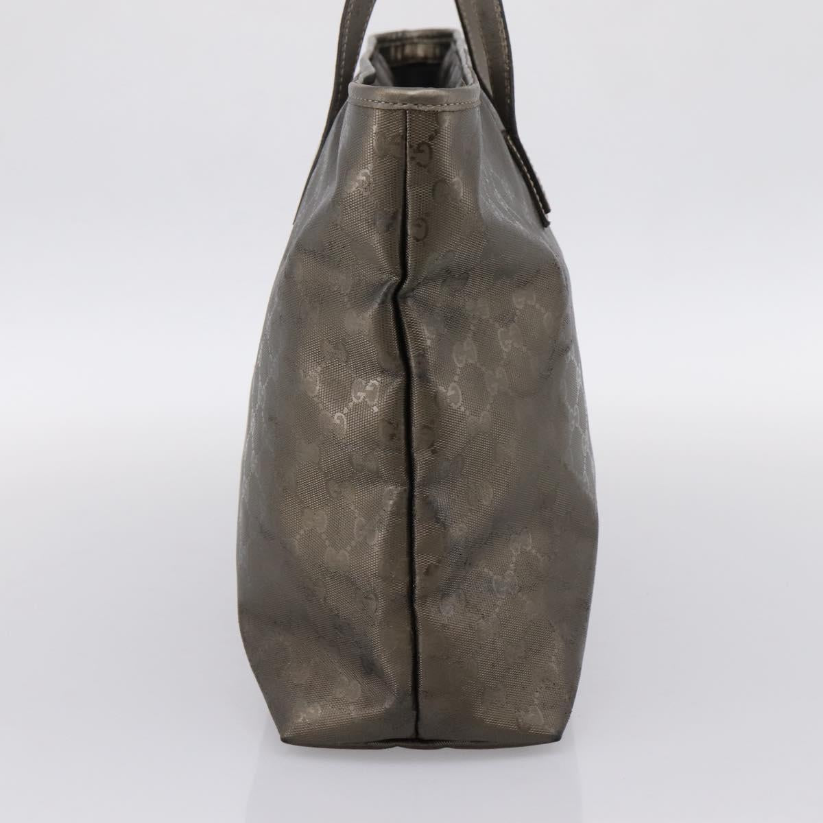 GUCCI GG Implementation Tote Bag PVC Leather Gold 211120 Auth 202165