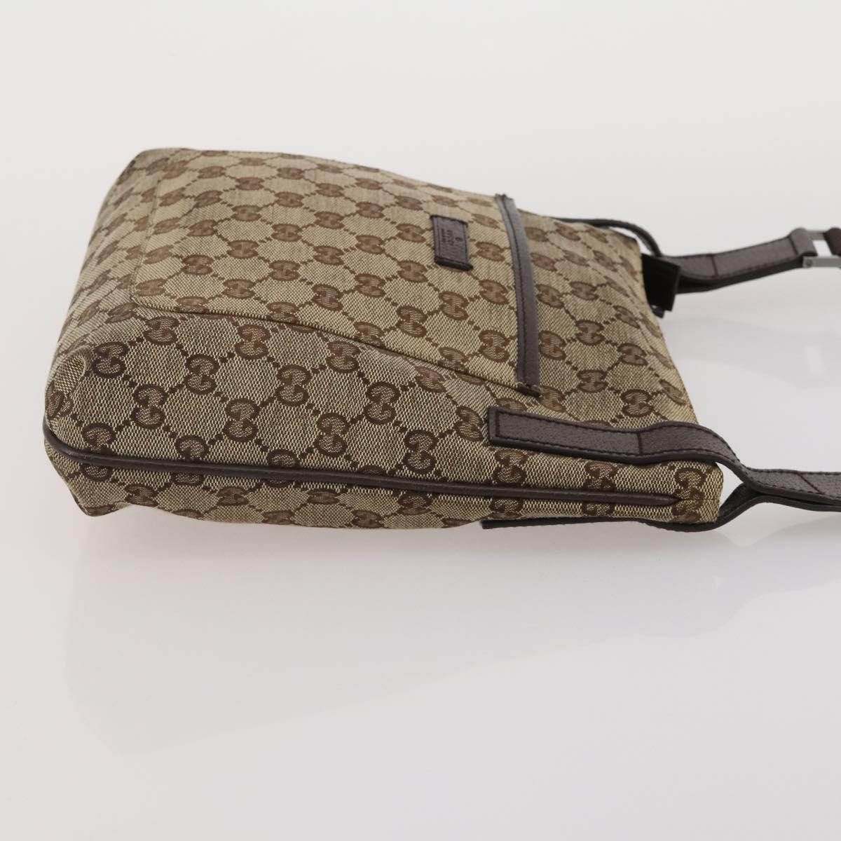 GUCCI GG Canvas Supreme Sherry Line Shoulder Tote Bag Beige Brown Auth 202170