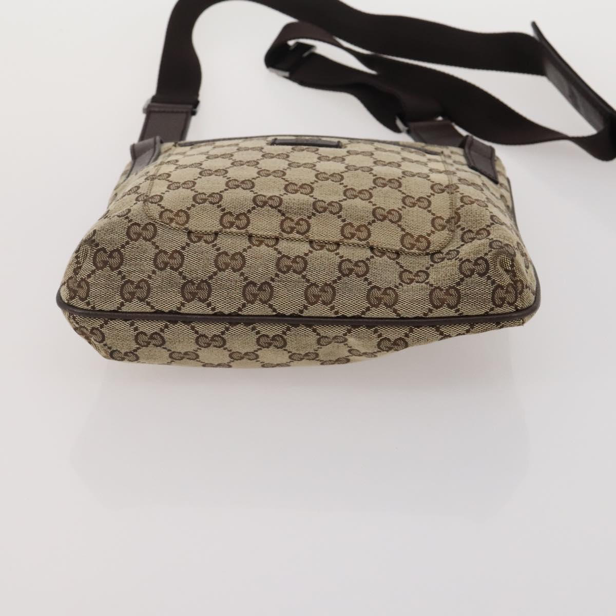 GUCCI GG Canvas Supreme Sherry Line Shoulder Tote Bag Beige Brown Auth 202170