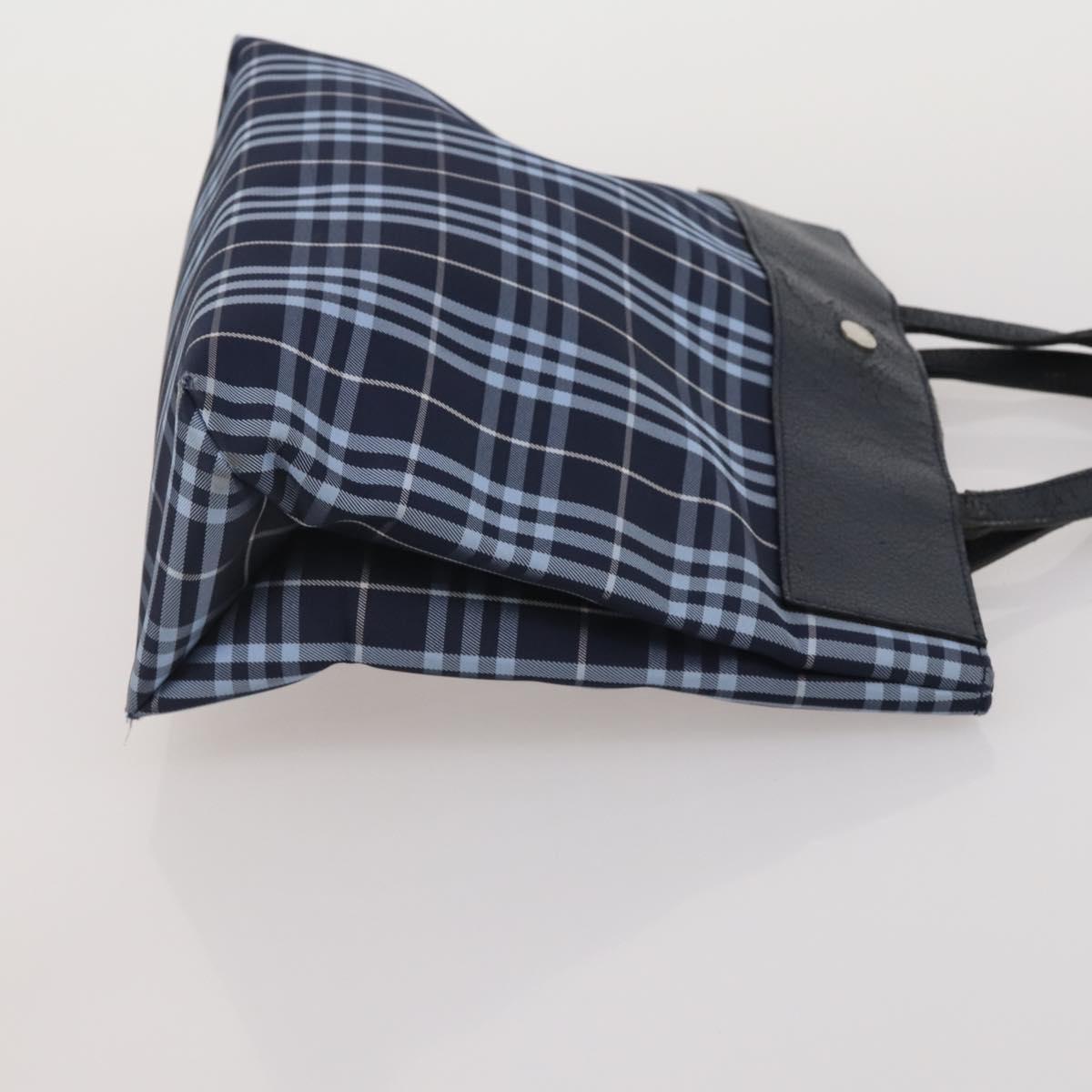 BURBERRY Nova Check Hand Bag Canvas 3 Set Beige Blue Auth 202176